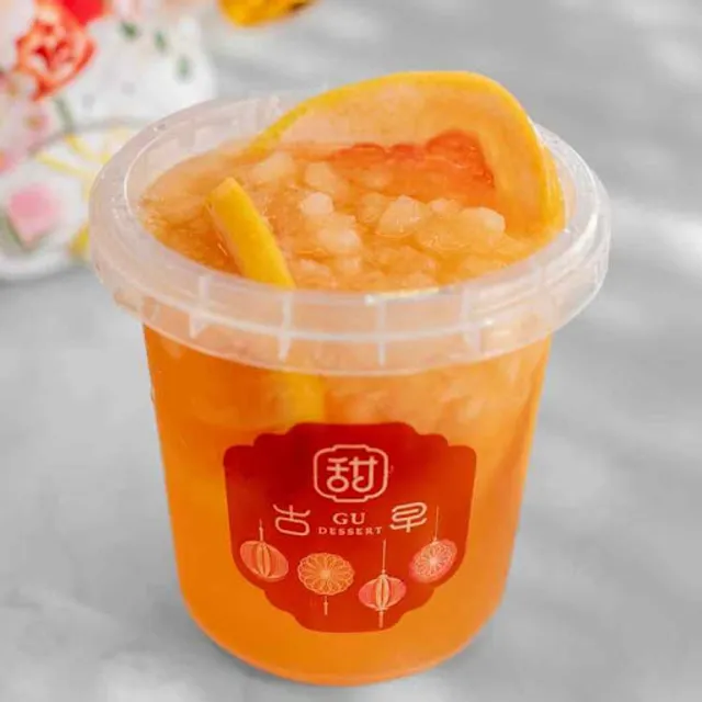 Grapefruit slush fruit tea at Gu Dessert Toowong